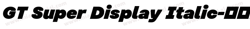 GT Super Display Italic字体转换